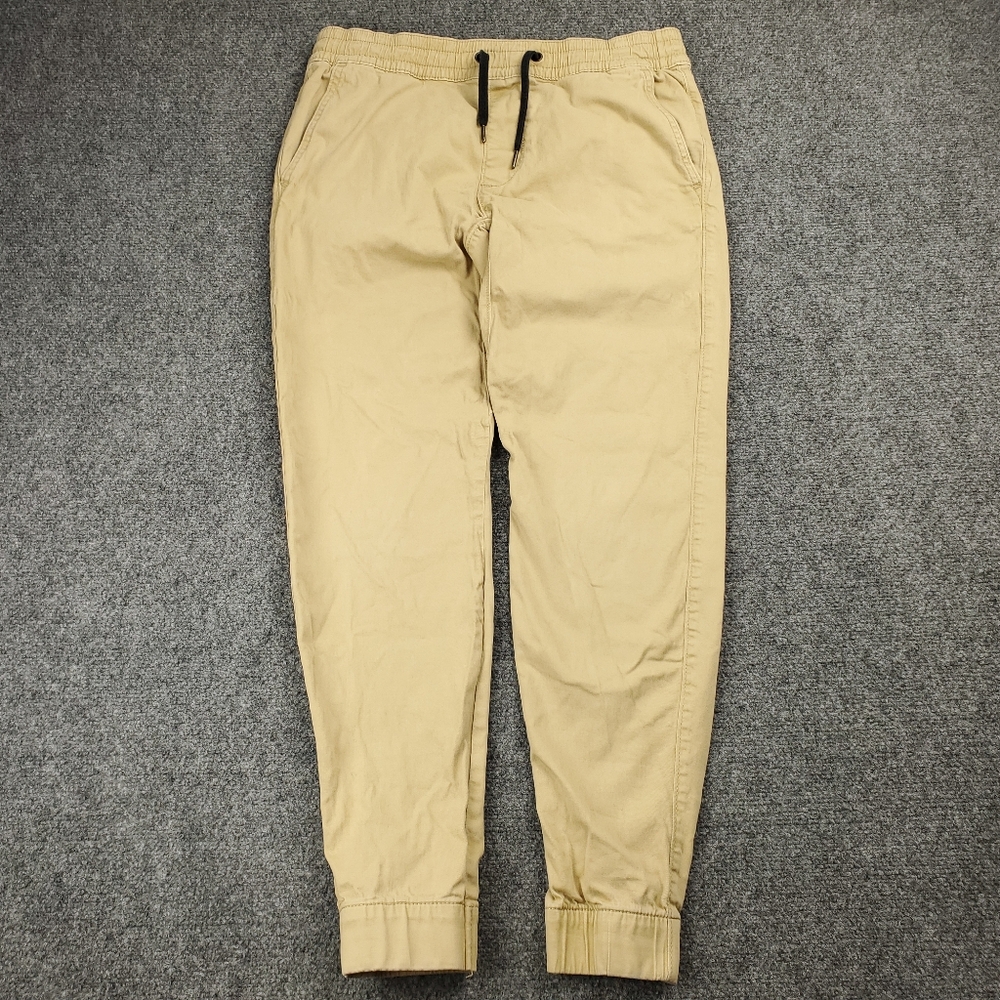 Hollister Skinny Jogger Pants Mens Medium Advanced Stretch Khaki Beige Cuffed - Picture 8 of 8